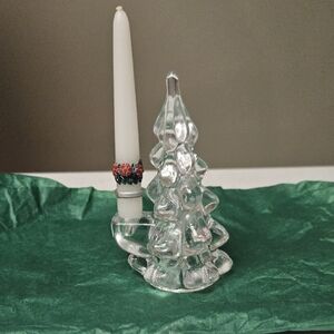 Biederman Glass Christmas Tree Candle Holder